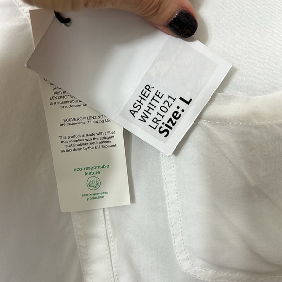 LOLA RIVER White Asher Oversized SHIRT Size Large - Picture 5 of 7
